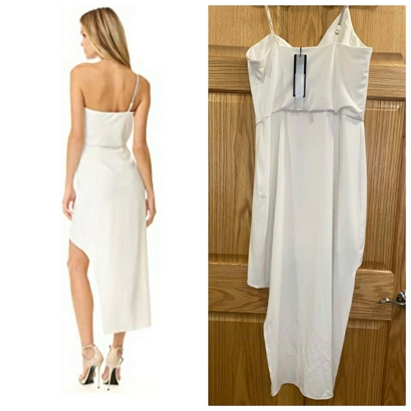 Halston Heritage One Shoulder Draped Dress - Picture 3 of 13